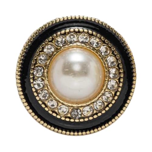 ZHAOYUQI KnöPfe 5 Stück Klassische glänzende runde Metallknöpfe mit Schaft for Nähen von Zuhause, Kleidung, Jacke, Mantel, Basteln, Geschenk, Zubehör, Dekor, 18 mm Buttons(V) von ZHAOYUQI