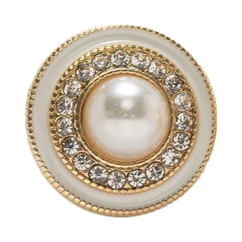 ZHAOYUQI KnöPfe 5 Stück Klassische glänzende runde Metallknöpfe mit Schaft for Nähen von Zuhause, Kleidung, Jacke, Mantel, Basteln, Geschenk, Zubehör, Dekor, 18 mm Buttons(W) von ZHAOYUQI
