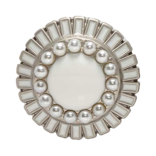ZHAOYUQI KnöPfe 5 Stück Klassische glänzende runde Metallknöpfe mit Schaft for Nähen von Zuhause, Kleidung, Jacke, Mantel, Basteln, Geschenk, Zubehör, Dekor, 18 mm Buttons(X) von ZHAOYUQI