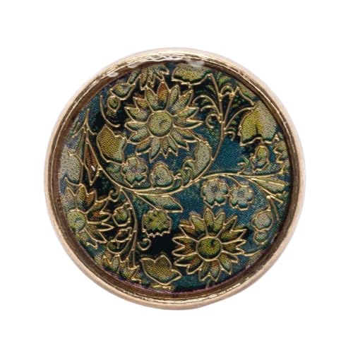 ZHAOYUQI KnöPfe 5 Stück Retro-Zeichnung, runder Metall-Ösenknopf for Nähen von Kleidung, handgefertigtes Bastelzubehör, Dekor, 18 mm Buttons(C) von ZHAOYUQI