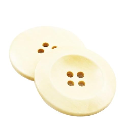 ZHAOYUQI KnöPfe 50 Stück 7 Farben 4 Löcher DIY Holzknöpfe for Nähen von Sammelalben, Kleidung, Basteln, Jacken, Blazern, Pullovern, Handarbeitszubehör Buttons(01,23mm) von ZHAOYUQI