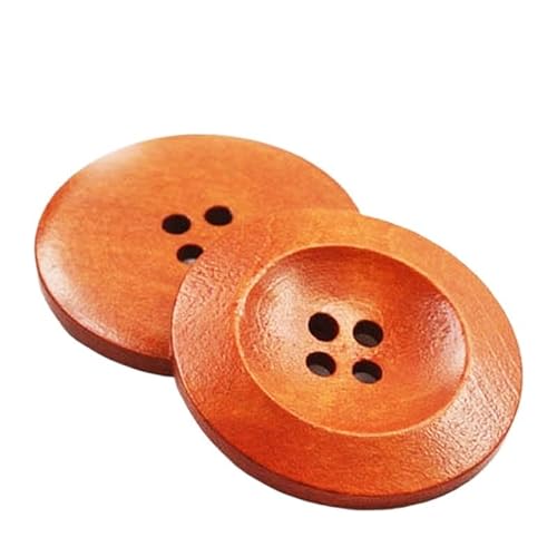 ZHAOYUQI KnöPfe 50 Stück 7 Farben 4 Löcher DIY Holzknöpfe for Nähen von Sammelalben, Kleidung, Basteln, Jacken, Blazern, Pullovern, Handarbeitszubehör Buttons(03,25mm) von ZHAOYUQI