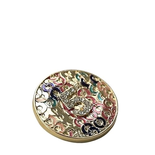 ZHAOYUQI KnöPfe 6 Pcs Klassische Metall Shinny Nähen Tasten for Kleidung DIY Zubehör Handgemachte Buttons(Gold,18mm) von ZHAOYUQI