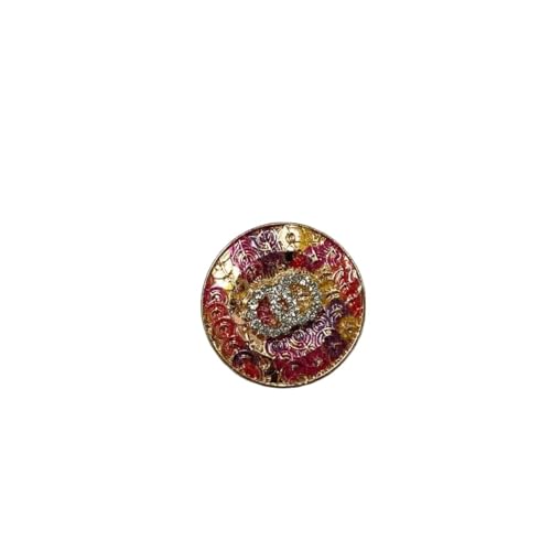 ZHAOYUQI KnöPfe 6 Pcs Klassische Metall Shinny Nähen Tasten for Kleidung DIY Zubehör Handgemachte Buttons(Red,20mm) von ZHAOYUQI