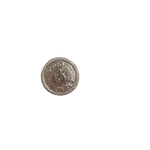 ZHAOYUQI KnöPfe 6 Stück Gold Schwarz Weiß 5 Fünf Zahlen Runde Metallknöpfe for Kleidung DIY Nähzubehör Dekorknöpfe Buttons(Antique Silver,20mm) von ZHAOYUQI