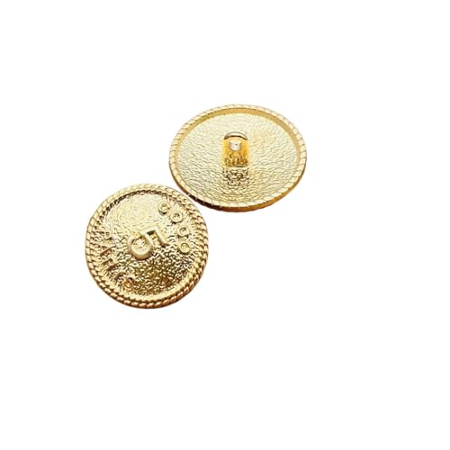 ZHAOYUQI KnöPfe 6 Stück Gold Schwarz Weiß 5 Fünf Zahlen Runde Metallknöpfe for Kleidung DIY Nähzubehör Dekorknöpfe Buttons(Gold,25mm) von ZHAOYUQI