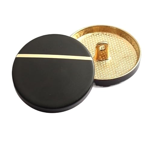 ZHAOYUQI KnöPfe Gold Schwarz Metall Knöpfe for Kleidung 6PCS 18MM-27MM Handwerk Handarbeiten Nähen Buttons(1,18MM 6PCS) von ZHAOYUQI