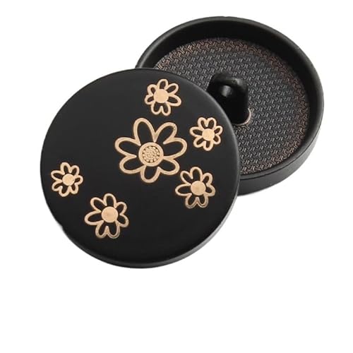 ZHAOYUQI KnöPfe Gold Schwarz Metall Knöpfe for Kleidung 6PCS 18MM-27MM Handwerk Handarbeiten Nähen Buttons(10,18MM 6PCS) von ZHAOYUQI