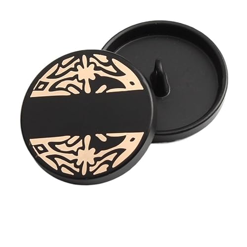 ZHAOYUQI KnöPfe Gold Schwarz Metall Knöpfe for Kleidung 6PCS 18MM-27MM Handwerk Handarbeiten Nähen Buttons(4,27MM 6PCS) von ZHAOYUQI