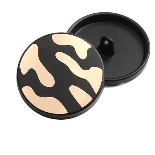ZHAOYUQI KnöPfe Gold Schwarz Metall Knöpfe for Kleidung 6PCS 18MM-27MM Handwerk Handarbeiten Nähen Buttons(9,18MM 6PCS) von ZHAOYUQI