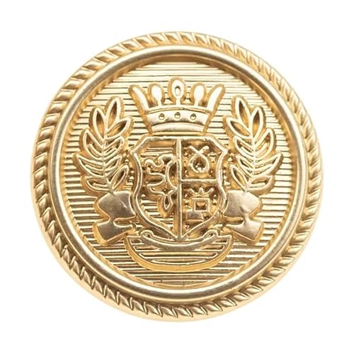 ZHAOYUQI KnöPfe Metallknöpfe Goldene Knöpfe Vintage College Stil Anzugknöpfe Handgenähte Mantel Kleiderknöpfe Buttons(01,18MM) von ZHAOYUQI