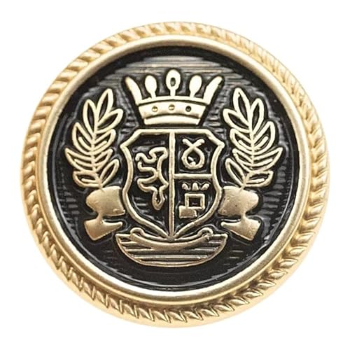 ZHAOYUQI KnöPfe Metallknöpfe Goldene Knöpfe Vintage College Stil Anzugknöpfe Handgenähte Mantel Kleiderknöpfe Buttons(02,18MM) von ZHAOYUQI