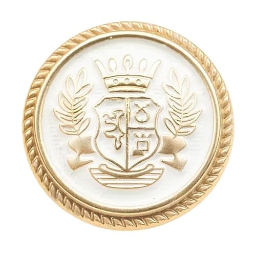 ZHAOYUQI KnöPfe Metallknöpfe Goldene Knöpfe Vintage College Stil Anzugknöpfe Handgenähte Mantel Kleiderknöpfe Buttons(04,20MM) von ZHAOYUQI