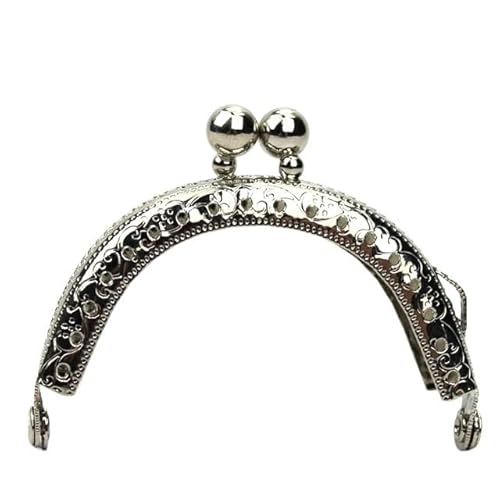 ZHAOYUQI Metall Taschenrahmen 10 Stück 6,5 cm Antik Bronze Silber Metall Geldbörse Rahmen Münze Kuss Verschluss Griff DIY Tasche Hardware Zubehör Metall GeldböRse Rahmen(Silver) von ZHAOYUQI