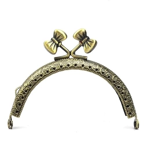 ZHAOYUQI Metall Taschenrahmen 10 Stück 8,5 cm 7,6 cm Antik Bronze Silber Metall Geldbörse Rahmen Kuss Verschluss Griff DIY Tasche Hardware Zubehör Metall GeldböRse Rahmen(Bronze) von ZHAOYUQI