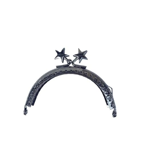 ZHAOYUQI Metall Taschenrahmen 8,5 cm Geldbörsen-Rahmengriff for Clutch-Tasche, Münz-Kussverschluss-Schloss, Antik-Bronze-Hardware, Taschenzubehör Metall GeldböRse Rahmen(Noir) von ZHAOYUQI