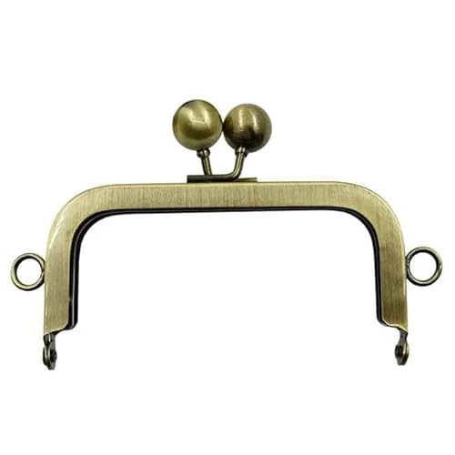 ZHAOYUQI Metall Taschenrahmen Geldbörse Rahmen Kuss Verschluss Schloss Tasche Rahmen Schnalle DIY Handwerk Metall Griff Tasche Herstellung Hardware Zubehör Metall GeldböRse Rahmen(Bronze) von ZHAOYUQI
