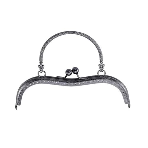 ZHAOYUQI Metall Taschenrahmen Geldbörse Rahmen Kuss Verschluss Vintage Metall Geldbörse Verschluss Rahmen Tasche Rahmen Schnalle DIY Handwerk Metall GeldböRse Rahmen(Grey-) von ZHAOYUQI