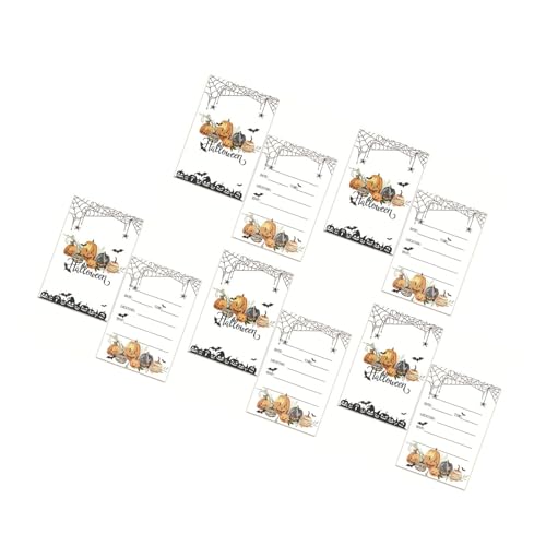 ZHAPEG 10 Stück Halloween-Party-Einladungen, Halloween-Partyzubehör, 10,2 x 12,7 cm, Party-Einladungskarte für Halloween, Winterurlaub ZHAPEG 10 Stück Halloween-Party-Einladungen, Halloween-Partyzubehör, 10,2 x 12,7 cm, Party-Einladungskarte für Halloween, Winterurlaub von ZHAPEG