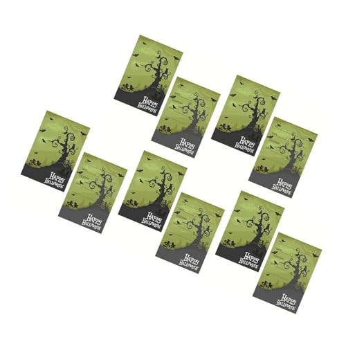 ZHAPEG 10 Stück Halloween-Party-Einladungen, Halloween-Partyzubehör, 10,2 x 12,7 cm, Party-Einladungskarte für Halloween, Winterurlaub ZHAPEG 10 Stück Halloween-Party-Einladungen, Halloween-Partyzubehör, 10,2 x 12,7 cm, Party-Einladungskarte für Halloween, Winterurlaub von ZHAPEG