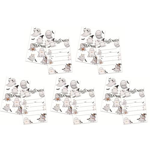 ZHAPEG 10 Stück Halloween-Party-Einladungen, Halloween-Partyzubehör, 10,2 x 12,7 cm, Party-Einladungskarte für Halloween, Winterurlaub ZHAPEG 10 Stück Halloween-Party-Einladungen, Halloween-Partyzubehör, 10,2 x 12,7 cm, Party-Einladungskarte für Halloween, Winterurlaub von ZHAPEG