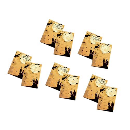 ZHAPEG 10 Stück Halloween-Party-Einladungen, Halloween-Partyzubehör, 10,2 x 12,7 cm, Party-Einladungskarte für Halloween, Winterurlaub ZHAPEG 10 Stück Halloween-Party-Einladungen, Halloween-Partyzubehör, 10,2 x 12,7 cm, Party-Einladungskarte für Halloween, Winterurlaub von ZHAPEG