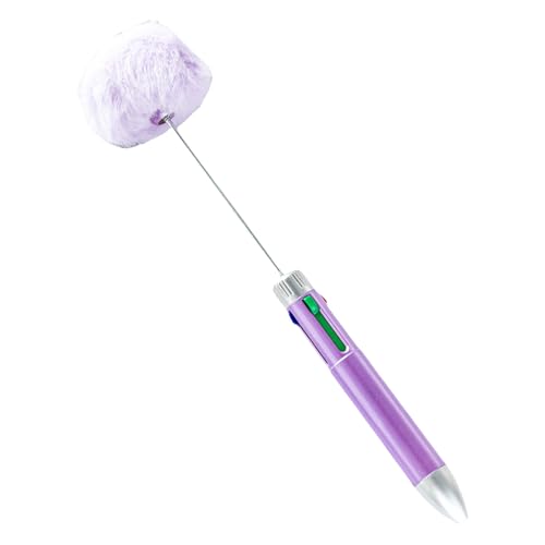 ZHAPEG 4-in-1 Perlenstift, mehrfarbiger Kugelschreiber, 4 Farben in 1, einziehbarer Kugelschreiber für Schüler und Lehrer von ZHAPEG