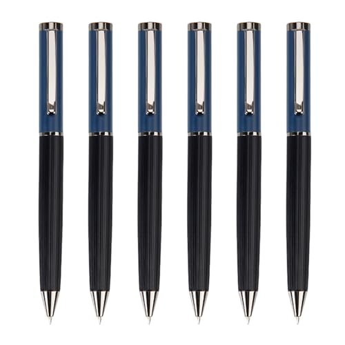 ZHAPEG 6 Stück Metall-Kugelschreiber, dekorativer Stift, 1,0 mm, Schreibstift, Unterschriften, Stift, schwarze Tinte, Schreibwarenstift für Schüler und Lehrer ZHAPEG 6 Stück Metall-Kugelschreiber, dekorativer Stift, 1,0 mm, Schreibstift, Unterschriften, Stift, schwarze Tinte, Schreibwarenstift für Schüler und Lehrer von ZHAPEG