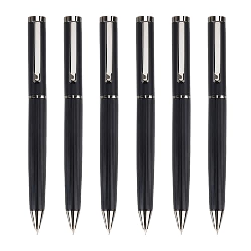 ZHAPEG 6 Stück Metall-Kugelschreiber, dekorativer Stift, 1,0 mm, Schreibstift, Unterschriften, Stift, schwarze Tinte, Schreibwarenstift für Schüler und Lehrer ZHAPEG 6 Stück Metall-Kugelschreiber, dekorativer Stift, 1,0 mm, Schreibstift, Unterschriften, Stift, schwarze Tinte, Schreibwarenstift für Schüler und Lehrer von ZHAPEG