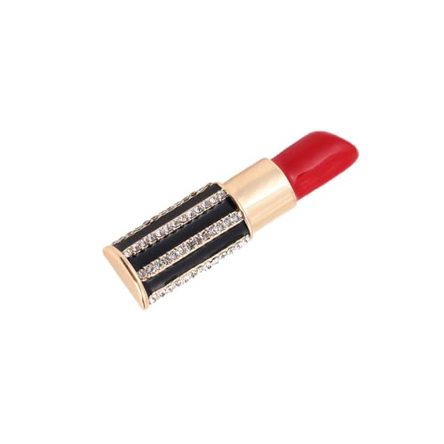 ZHAPEG Lippenstift-Brosche, glitzernde Strasssteine, Lippenstift-Brosche, Schmuckzubehör für Frauen, Ehefrau, Freundin, Schwester von ZHAPEG