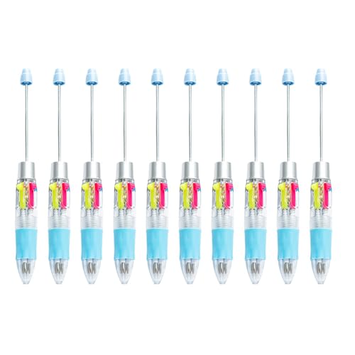 ZHAPEG Mehrfarbiger Kugelschreiber, 4 Farben in 1, Perlenstift, 4 Farben in 1, einziehbarer Kugelschreiber für Schüler und Lehrer, 10 Stück ZHAPEG Mehrfarbiger Kugelschreiber, 4 Farben in 1, Perlenstift, 4 Farben in 1, einziehbarer Kugelschreiber für Schüler und Lehrer, 10 Stück von ZHAPEG