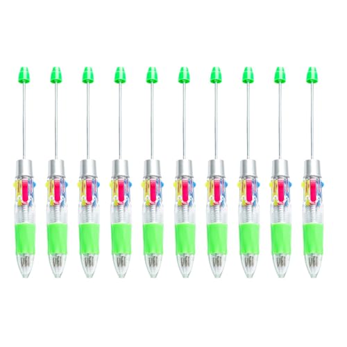 ZHAPEG Mehrfarbiger Kugelschreiber, 4 Farben in 1, Perlenstift, 4 Farben in 1, einziehbarer Kugelschreiber für Schüler und Lehrer, 10 Stück ZHAPEG Mehrfarbiger Kugelschreiber, 4 Farben in 1, Perlenstift, 4 Farben in 1, einziehbarer Kugelschreiber für Schüler und Lehrer, 10 Stück von ZHAPEG