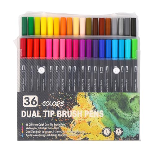 ZHAPEG Pinselstifte, 36/48/60/72/100 Farben, doppelseitig, Pinselstift-Set, Filzstift, Aquarellstift für Malbücher ZHAPEG Pinselstifte, 36/48/60/72/100 Farben, doppelseitig, Pinselstift-Set, Filzstift, Aquarellstift für Malbücher von ZHAPEG