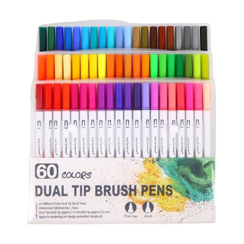 ZHAPEG Pinselstifte, 36/48/60/72/100 Farben, doppelseitig, Pinselstift-Set, Filzstift, Aquarellstift für Malbücher ZHAPEG Pinselstifte, 36/48/60/72/100 Farben, doppelseitig, Pinselstift-Set, Filzstift, Aquarellstift für Malbücher von ZHAPEG
