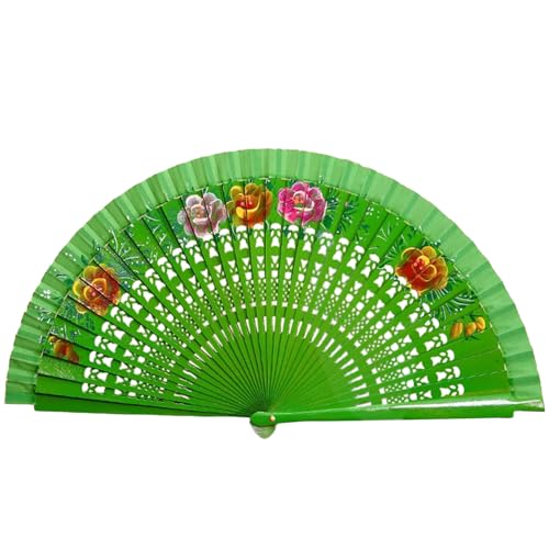 ZHAPEG Spanischer Faltfächer für Damen, Vintage-Stil, doppelseitig, Blumenmalerei, , Holz, Handfächer für Tanz, Festival, Dekoration ZHAPEG Spanischer Faltfächer für Damen, Vintage-Stil, doppelseitig, Blumenmalerei, , Holz, Handfächer für Tanz, Festival, Dekoration von ZHAPEG
