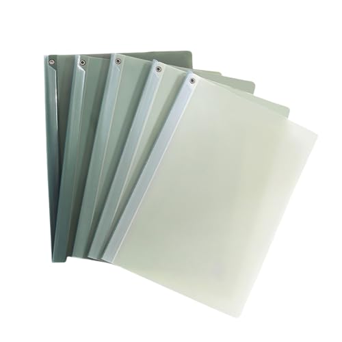 ZHAPEG Transparente Dokumentenhüllen mit langer Klemme, Dokumententestpapier-Organizer, große Kapazität, Aktenordner für Sutdent Lehrer, 5 Stück von ZHAPEG