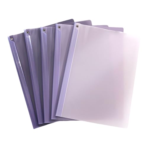 ZHAPEG Transparente Dokumentenhüllen mit langer Klemme, Dokumententestpapier-Organizer, große Kapazität, Aktenordner für Sutdent Lehrer, 5 Stück von ZHAPEG