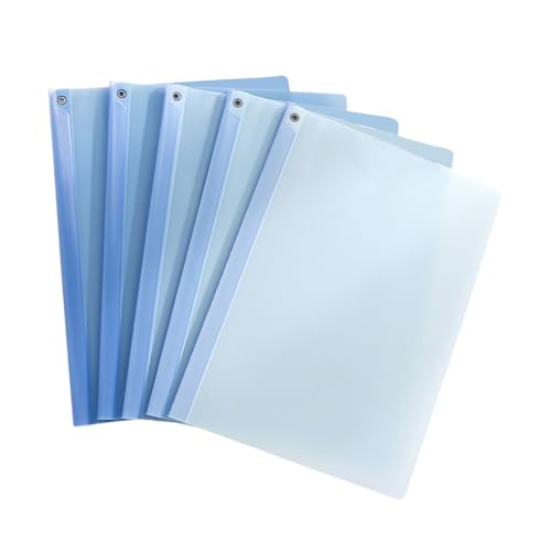 ZHAPEG Transparente Dokumentenhüllen mit langer Klemme, Dokumententestpapier-Organizer, große Kapazität, Aktenordner für Sutdent Lehrer, 5 Stück von ZHAPEG