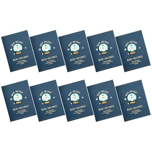 ZHAPEG Weihnachtskarten mit Umschlag und Briefpapier, Weihnachtsgrußkarte, Winterurlaub, Grußkarte, Neujahrskarte, 10 Stück ZHAPEG Weihnachtskarten mit Umschlag und Briefpapier, Weihnachtsgrußkarte, Winterurlaub, Grußkarte, Neujahrskarte, 10 Stück von ZHAPEG