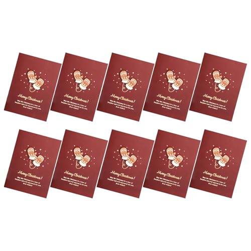 ZHAPEG Weihnachtskarten mit Umschlag und Briefpapier, Weihnachtsgrußkarte, Winterurlaub, Grußkarte, Neujahrskarte, 10 Stück ZHAPEG Weihnachtskarten mit Umschlag und Briefpapier, Weihnachtsgrußkarte, Winterurlaub, Grußkarte, Neujahrskarte, 10 Stück von ZHAPEG