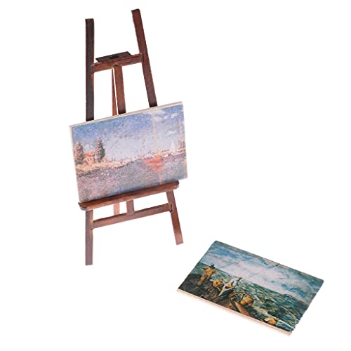 ZHCHAO 1 Set Künstler Staffelei Stand und 2 Holzbilder Mini Künstler Staffelei Holz Tisch Tisch Display Dekoration ZHCHAO 1 Set Künstler Staffelei Stand und 2 Holzbilder Mini Künstler Staffelei Holz Tisch Tisch Display Dekoration von ZHCHAO