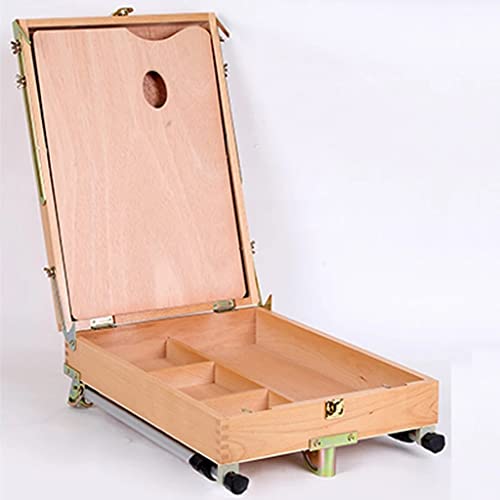 ZHCHAO Kabelgebundener Holztisch, tragbar, zusammenklappbar, zum Zeichnen, Ölgemälde, Aluminiumlegierung, Skizzieren, Saugmalerei für Künstler, Kunst, Zubehör von ZHCHAO