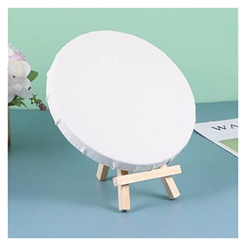 ZHCHAO Leinwand, gespannt, Künstler, Malerei, Holz, rund, Ölrohling, Tafel, Tafeltafel, Weißtafel (50 cm) von ZHCHAO