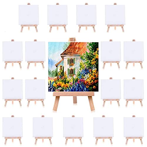 ZHCHAO Malerei, für Kinder, Leinwand, 18 Stück, Mini-Malerei, Malerei, Malerei, Basteln, Zeichnung für Kinder von ZHCHAO