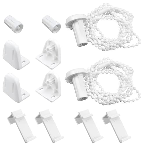 2 Set Ersatzteile Rollo Klemmfix(17 mm/Ohne Bohren/PVC) Rollos Halterung Fenster Klemmhalter Rollor Klemmträger Ohne Bohren für Double Roller Blind,Blackout Roller Blind von ZHEN DEKO
