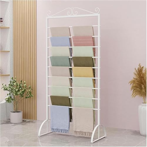 ZHENCHAO Bodenständer für Decken, Aufbewahrungsorganisator für Schals/Handtücher/Geschenkpapier/Bänder, Schalhalter mit rutschfesten Fußpolstern, Bekleidungsgeschäft/Bastelwerkstatt ZHENCHAO Bodenständer für Decken, Aufbewahrungsorganisator für Schals/Handtücher/Geschenkpapier/Bänder, Schalhalter mit rutschfesten Fußpolstern, Bekleidungsgeschäft/Bastelwerkstatt von ZHENCHAO