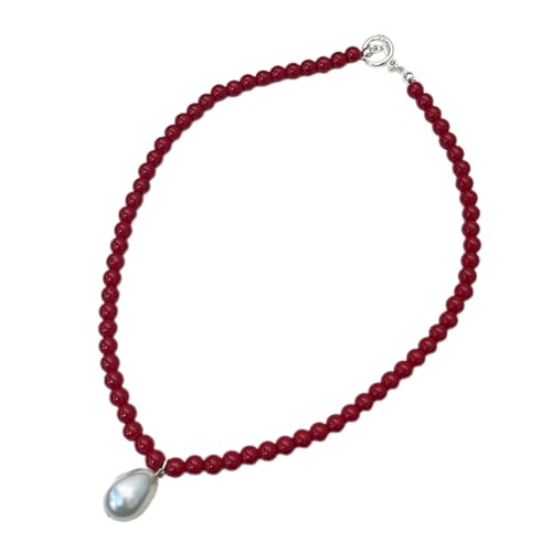ZHENGCI Schlüsselbeinkette, Perlen-Anhänger, Halskette, Glasperlen, Choker, verstellbare Kette, Schmuck, Ornament für Frauen und Mädchen ZHENGCI Schlüsselbeinkette, Perlen-Anhänger, Halskette, Glasperlen, Choker, verstellbare Kette, Schmuck, Ornament für Frauen und Mädchen von ZHENGCI