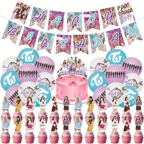 ZHENGGE Happy Birthday Party-Dekorationen: Banner, Kuchenaufsätze, Cupcake-Topper, Luftballons in Rosa für Geburtstage ZHENGGE Happy Birthday Party-Dekorationen: Banner, Kuchenaufsätze, Cupcake-Topper, Luftballons in Rosa für Geburtstage von ZHENGGE