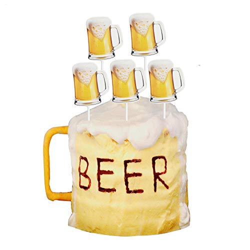 5 Stück Bierbuchstaben Happy Birthday Cake Topper Cupcake Topper Dekorationen Supplies von ZHENGYE