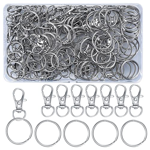 130 Schlüsselanhänger Karabinerhaken mit Drehgelenk,Schlüsselringe Karabiner Schlüsselanhänger Basteln Selber Machen,65 Karabinerhaken Schlüsselkarabiner Klein mit 65 Schlüsselringe für DIY Anhänger 130 Schlüsselanhänger Karabinerhaken mit Drehgelenk,Schlüsselringe Karabiner Schlüsselanhänger Basteln Selber Machen,65 Karabinerhaken Schlüsselkarabiner Klein mit 65 Schlüsselringe für DIY Anhänger von ZHENGYYUU